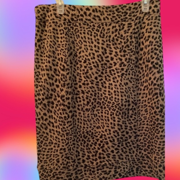 Nic + Zoe Leopard print pencil  skirt size M - Picture 2 of 10